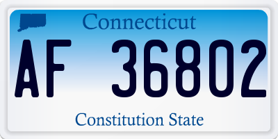 CT license plate AF36802