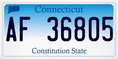 CT license plate AF36805