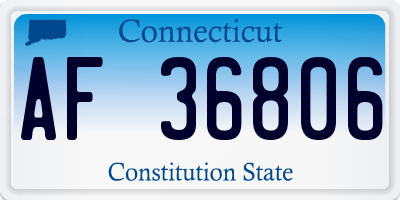 CT license plate AF36806