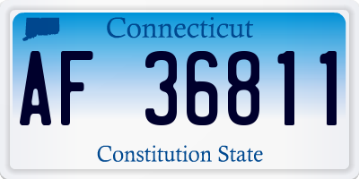 CT license plate AF36811