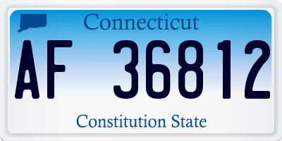 CT license plate AF36812