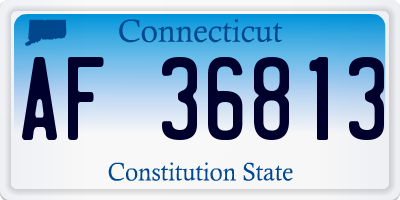 CT license plate AF36813