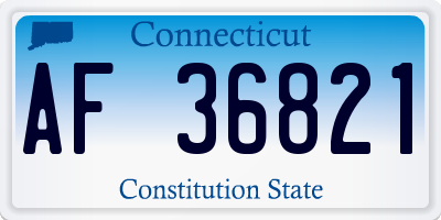 CT license plate AF36821