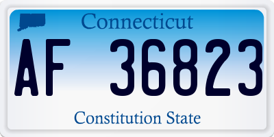 CT license plate AF36823