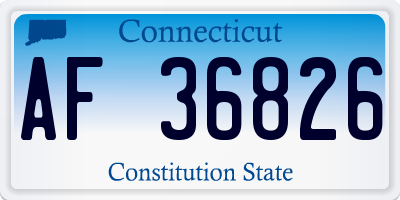 CT license plate AF36826