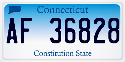 CT license plate AF36828