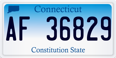 CT license plate AF36829