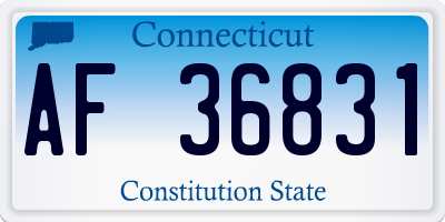 CT license plate AF36831