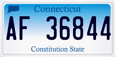 CT license plate AF36844