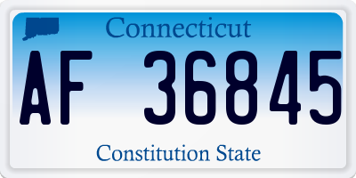 CT license plate AF36845