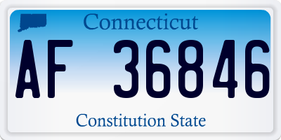 CT license plate AF36846