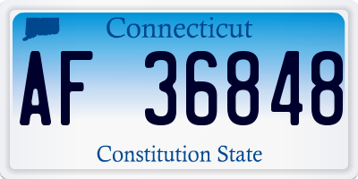 CT license plate AF36848