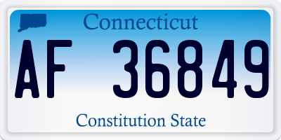 CT license plate AF36849