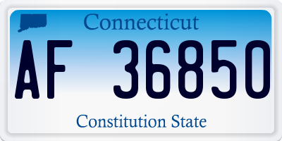 CT license plate AF36850