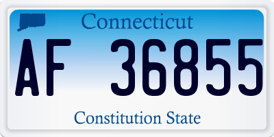 CT license plate AF36855