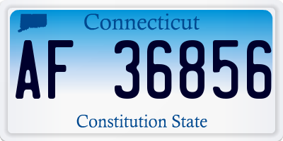 CT license plate AF36856