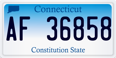 CT license plate AF36858