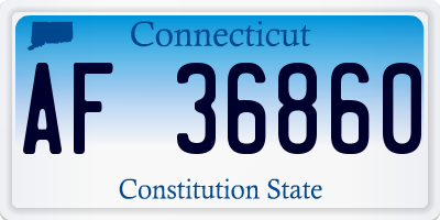 CT license plate AF36860