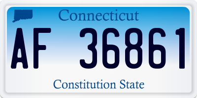 CT license plate AF36861