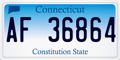 CT license plate AF36864