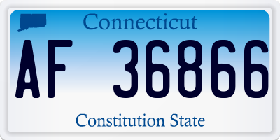 CT license plate AF36866