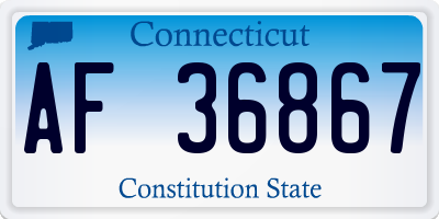 CT license plate AF36867