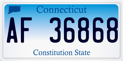 CT license plate AF36868