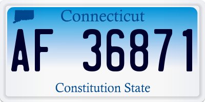 CT license plate AF36871