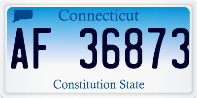 CT license plate AF36873