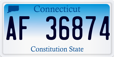 CT license plate AF36874