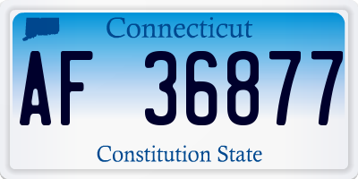 CT license plate AF36877