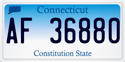 CT license plate AF36880