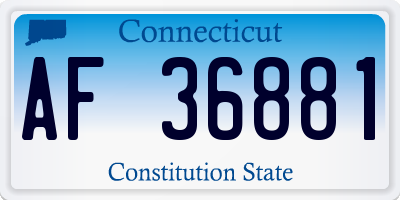 CT license plate AF36881