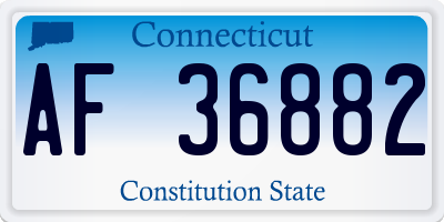 CT license plate AF36882