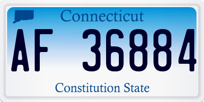 CT license plate AF36884