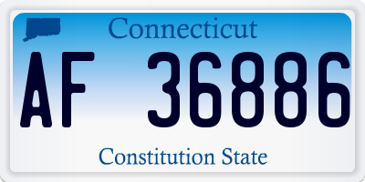 CT license plate AF36886