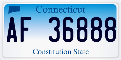 CT license plate AF36888