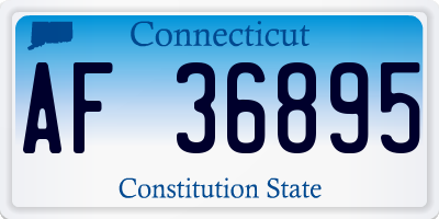 CT license plate AF36895