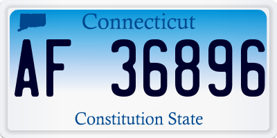 CT license plate AF36896