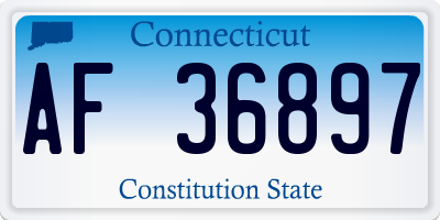 CT license plate AF36897