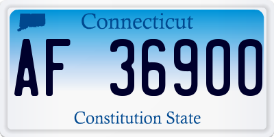 CT license plate AF36900