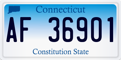 CT license plate AF36901