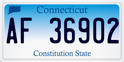 CT license plate AF36902