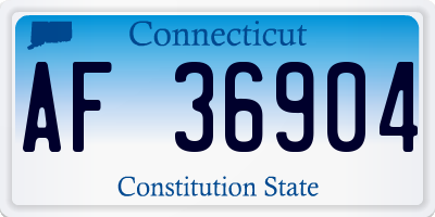 CT license plate AF36904