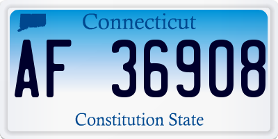 CT license plate AF36908