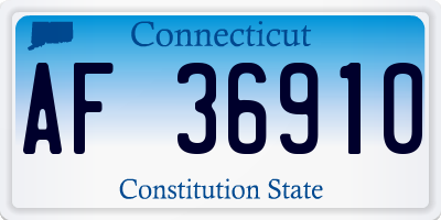 CT license plate AF36910