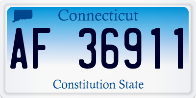 CT license plate AF36911