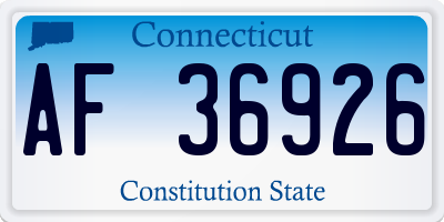 CT license plate AF36926