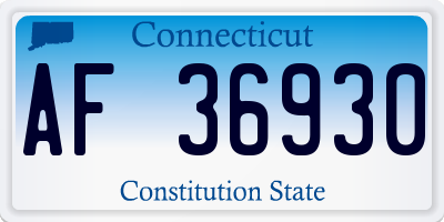 CT license plate AF36930