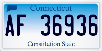 CT license plate AF36936